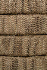 Seagrass 16" Wide Seagrass Ribbed Side Table, Natural