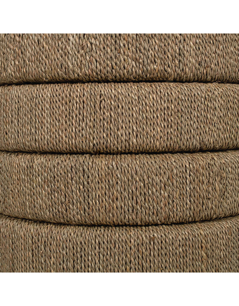 Seagrass 16" Wide Seagrass Ribbed Side Table, Natural