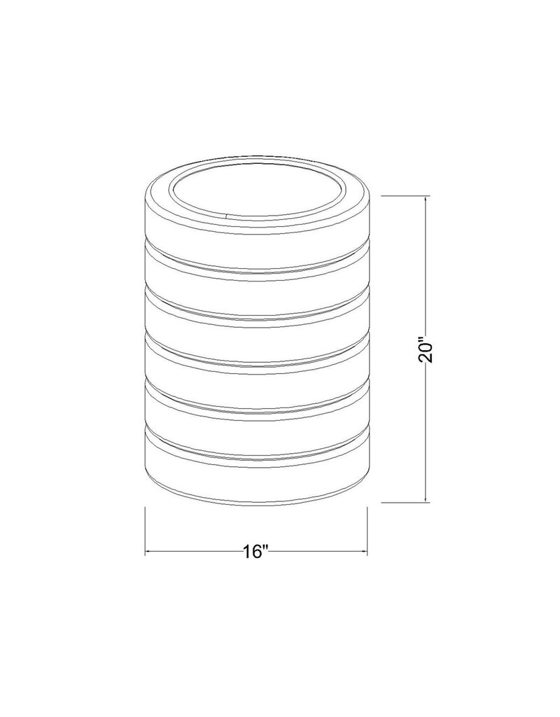 Seagrass 16" Wide Seagrass Ribbed Side Table, Natural