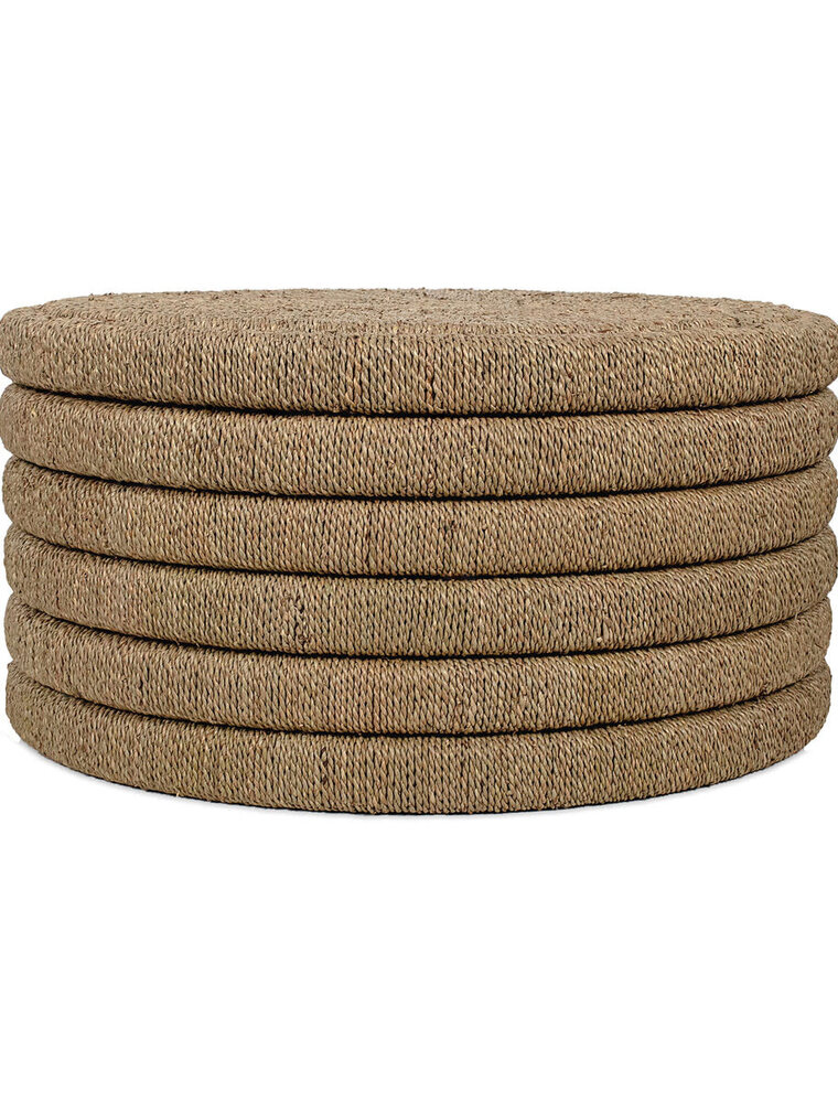 Seagrass 32" Wide Seagrass Ribbed Coffee Table, Natural