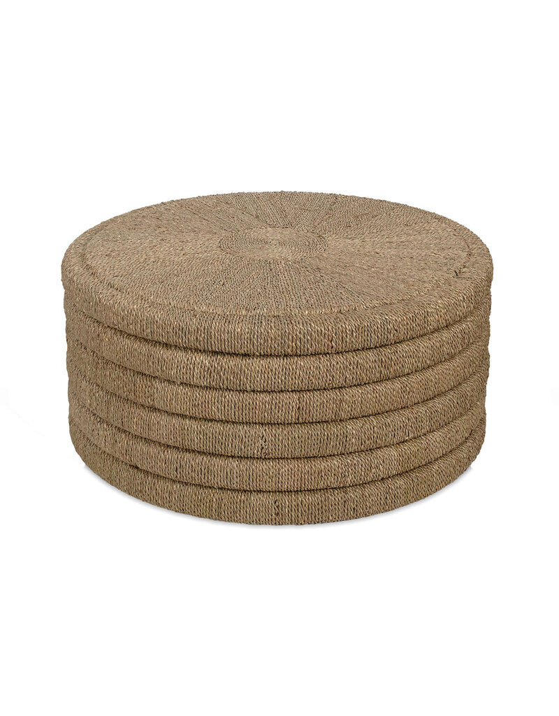 Seagrass 32" Wide Seagrass Ribbed Coffee Table, Natural