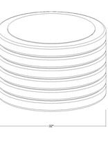 Seagrass 32" Wide Seagrass Ribbed Coffee Table, Natural