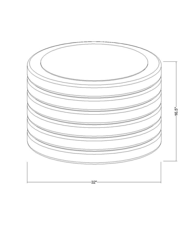 Seagrass 32" Wide Seagrass Ribbed Coffee Table, Natural
