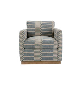 Robin Bruce Allie Swivel Chair, Custom, Grade MM, Dark Brown Velvet