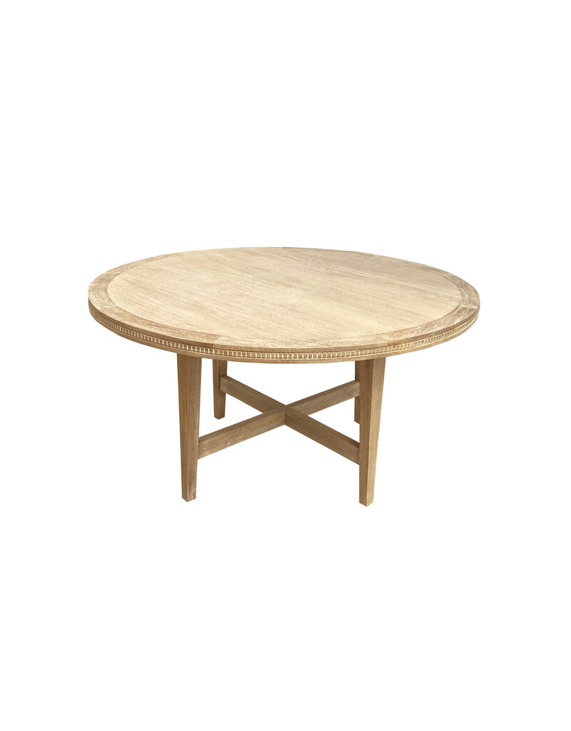 Southern Sky 60" Taylor Round Dining table, Neutral White Wash