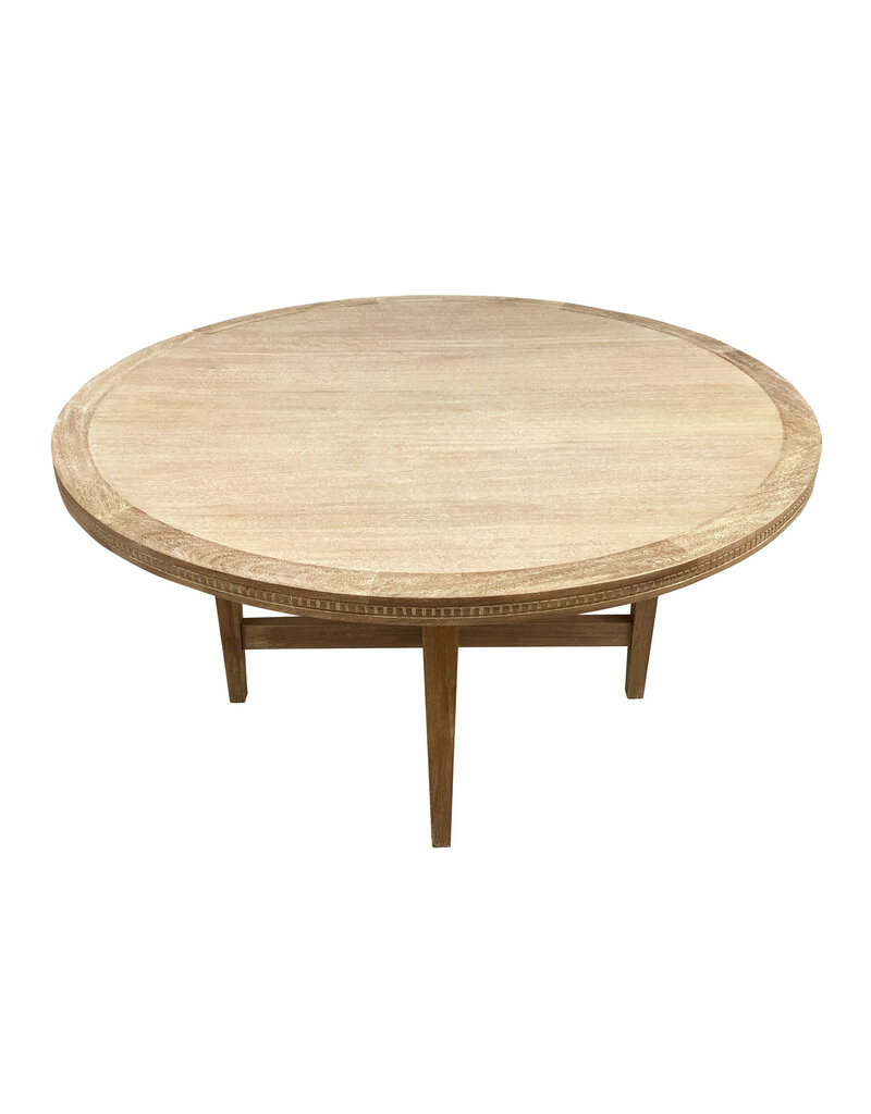 Southern Sky 60" Taylor Round Dining table, Neutral White Wash