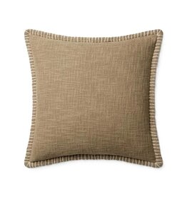 LOLOI 22" x 22" Down Fill Taupe, PLL0109