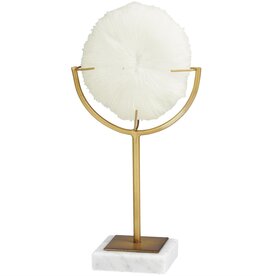 Large Coral Sculpture on Stand with Marble Base