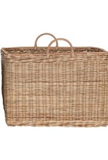 Await Medium Square Rattan Basket w/handles