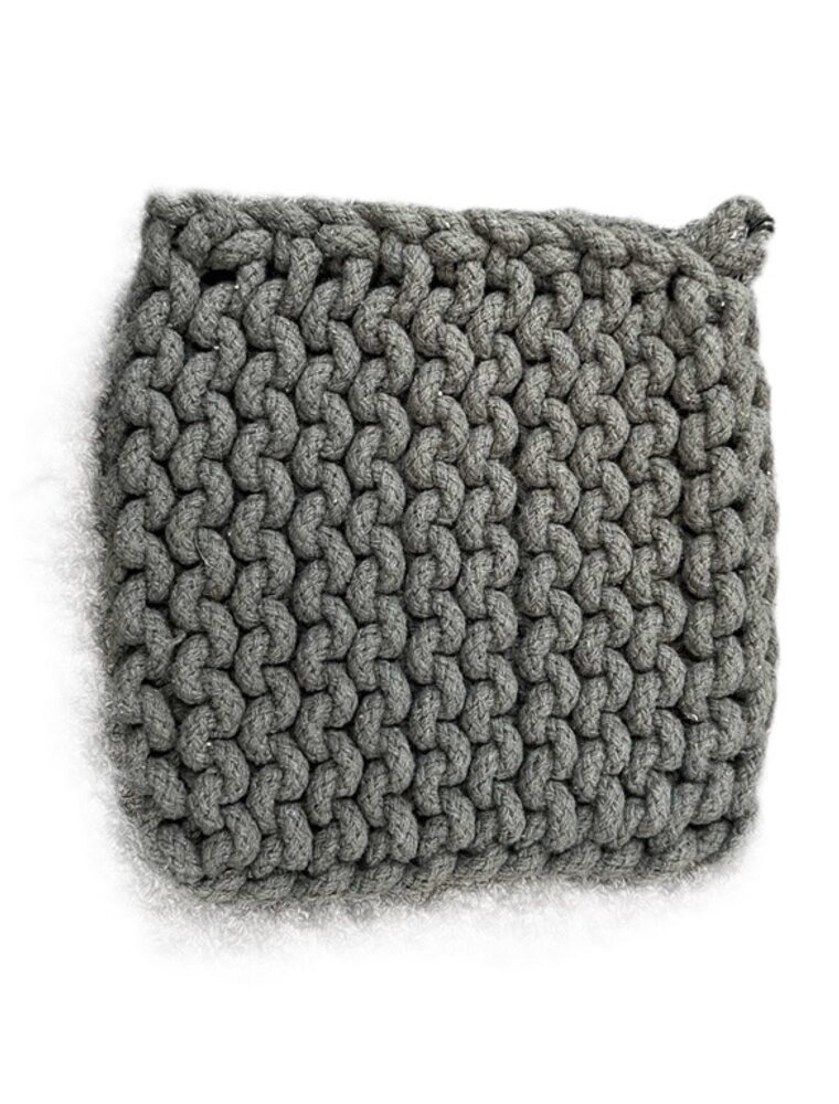 Backyard Farmer Dark Grey Cotton Crocheted Pot Holder