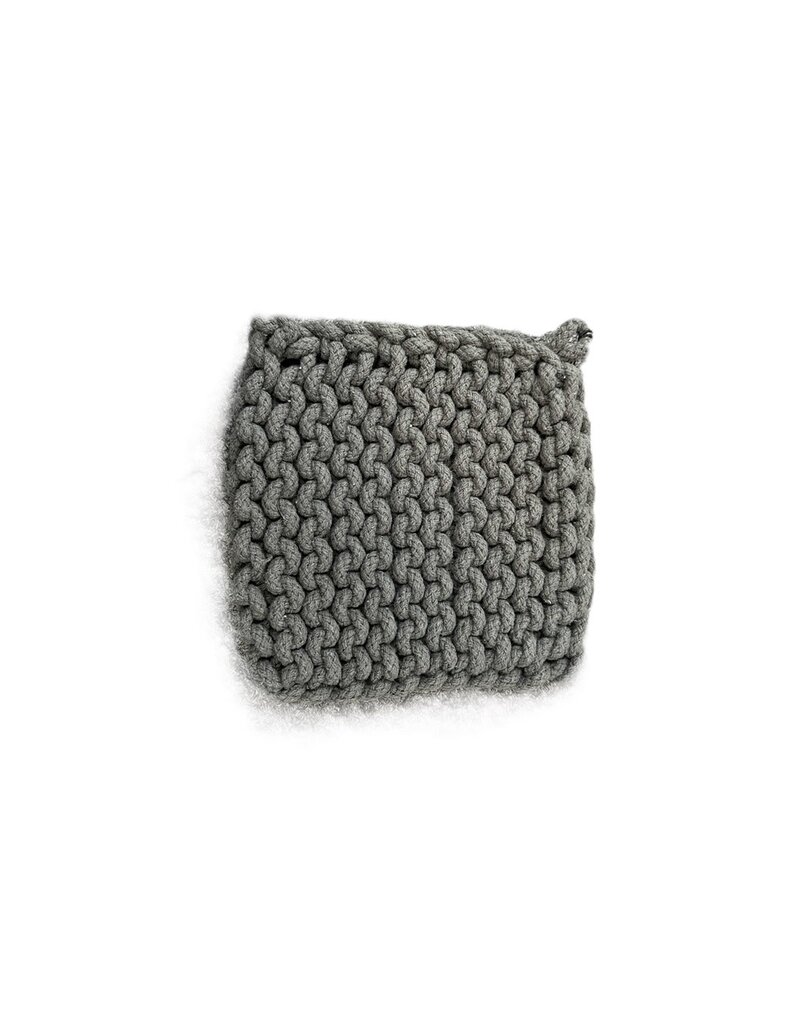 Backyard Farmer Dark Grey Cotton Crocheted Pot Holder