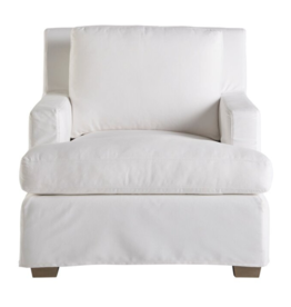 Miranda Kerr Home Malibu Slipcover Chair, Smoke on the Water