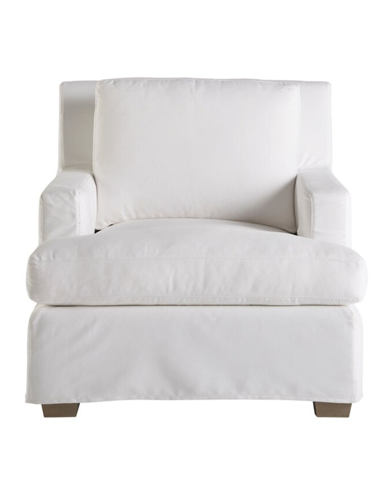 Miranda Kerr Home Malibu Slipcover Chair, Smoke on the Water