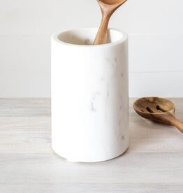 PD Home Marble Utensil Holder, White