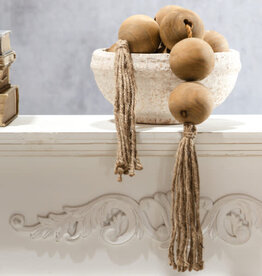 PD Home Brown Wood Bead Strand, 41.5"