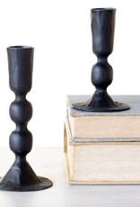 PD Home Set of 2 Candle Holders, Black