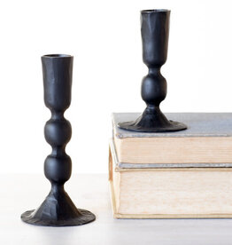 PD Home Set of 2 Candle Holders, Black