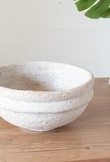 PD Home 12" Terra Cotta Bowl, White