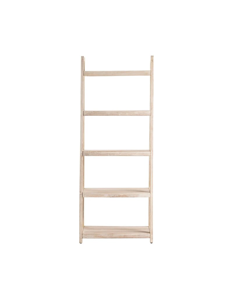 Bengal Manor Riverview Etagere Display Shelves, Acacia Wood White Wash