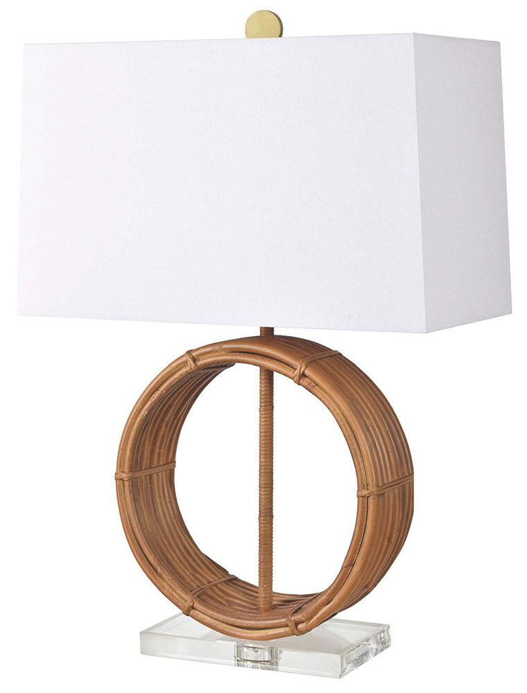 Jes & Gray Salinas Accent Lamp, Rattan