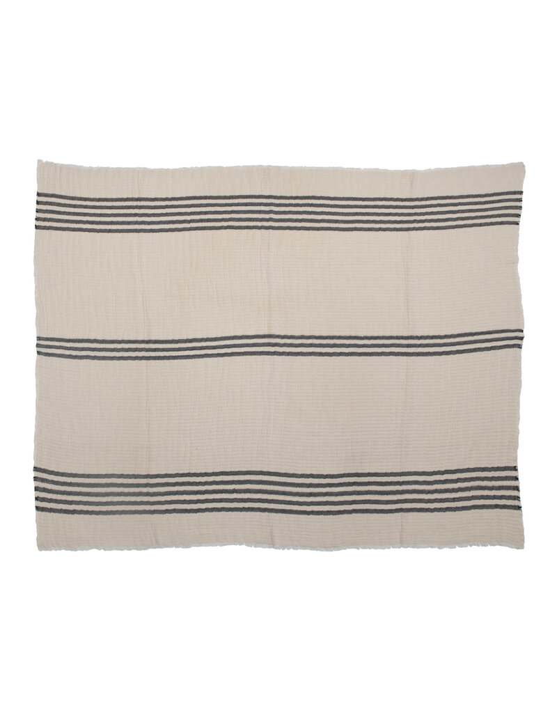 Backyard Farmer Grey Double Cloth Stitched Throw