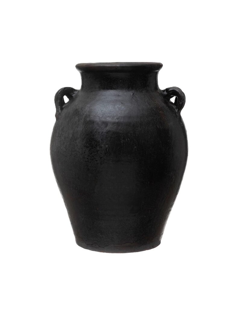 Collected Notions Black 12" Clay Jug