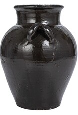 Collected Notions Black 12" Clay Jug