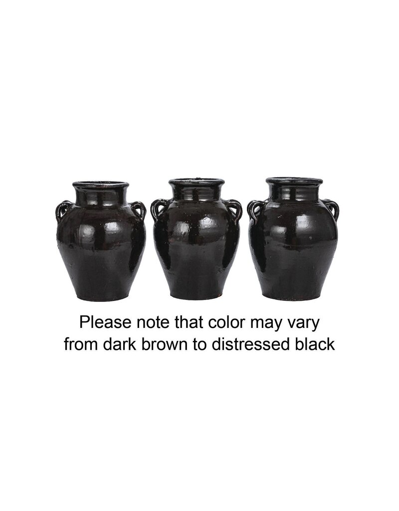 Collected Notions Black 12" Clay Jug