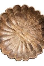 Heirloom Mango Wood Scalloped Bowl
