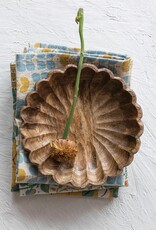 Heirloom Mango Wood Scalloped Bowl