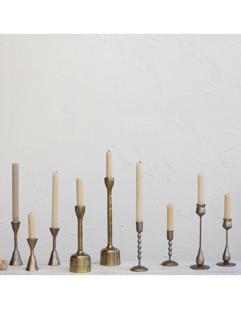 Botanist Set of 2 Antique Brass Taper Holders