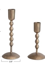 Botanist Set of 2 Antique Brass Taper Holders