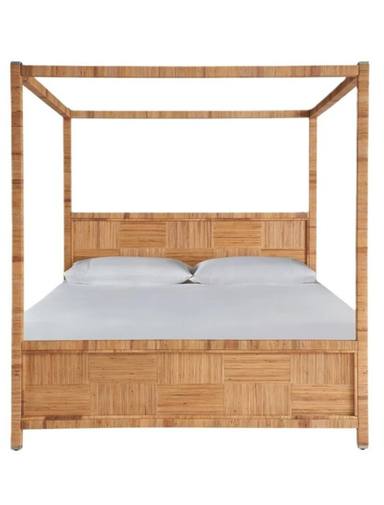 Weekender Coastal Living Home Collection Chatham Poster Bed Queen, Rattan