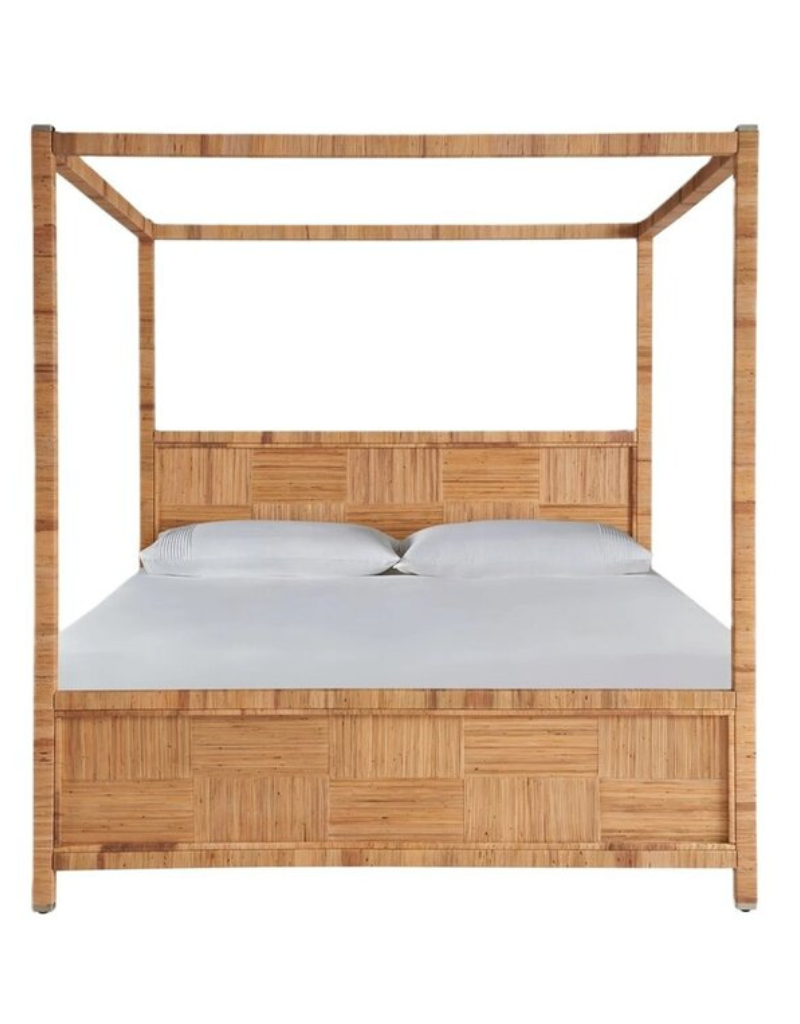 Weekender Coastal Living Home Collection Chatham Poster Bed Queen, Rattan