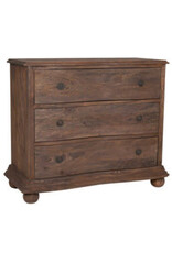 Joan Joan 3 Drawer Mango Wood Dresser - Dark Brown