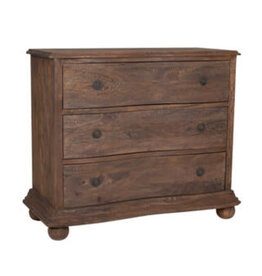 Joan Joan 3 Drawer Mango Wood Dresser - Dark Brown