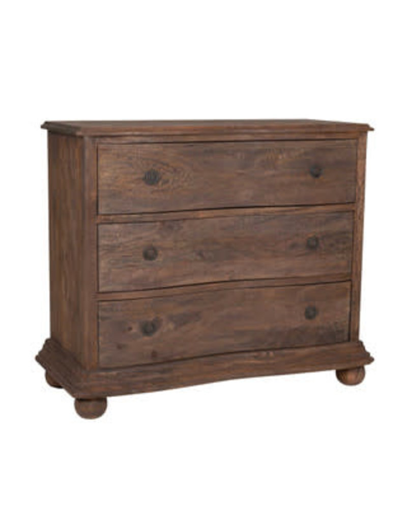 Joan Joan 3 Drawer Mango Wood Dresser - Dark Brown