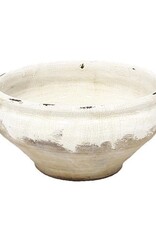AB Floral 12" Hand Thrown Bowl, Curled Handles