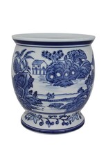 AB Floral 7"L X 7"H Porcelain Jardiniere