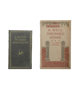Collected Notions A Well Dressed... MDF Book Storage Boxes, (Set of 2)