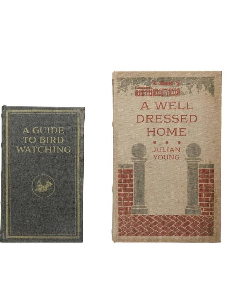 Collected Notions A Well Dressed... MDF Book Storage Boxes, (Set of 2)