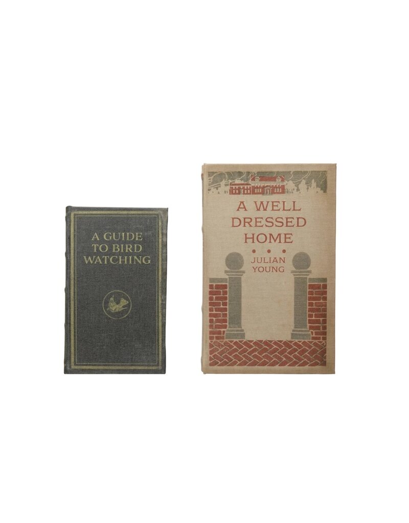 Collected Notions A Well Dressed... MDF Book Storage Boxes, (Set of 2)