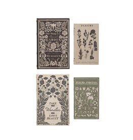 Secret Garden MDF and Canvas Book Storage Boxes,  2 Styles, (Set of 2)