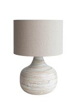 Sanctuary Bamboo Lamp w/ Linen Shade, Whitewashed