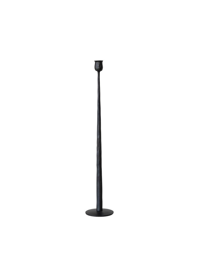 Collected Notions XLarge Hand-Forged Cast Iron Taper Holder, Black