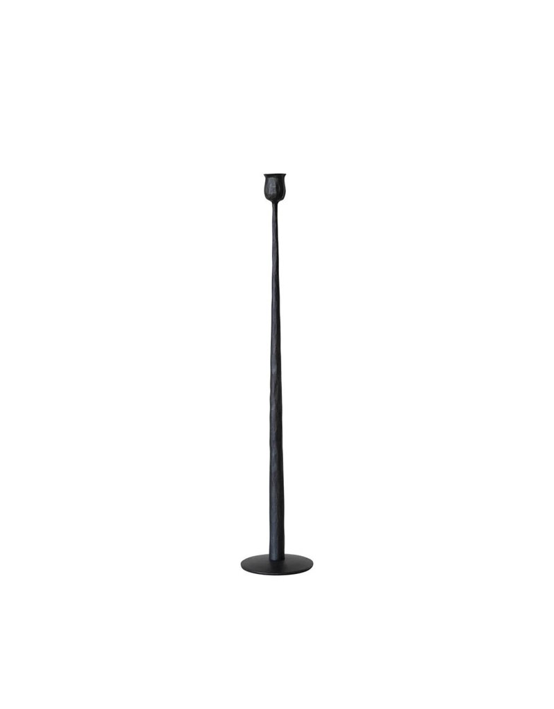 Collected Notions XLarge Hand-Forged Cast Iron Taper Holder, Black