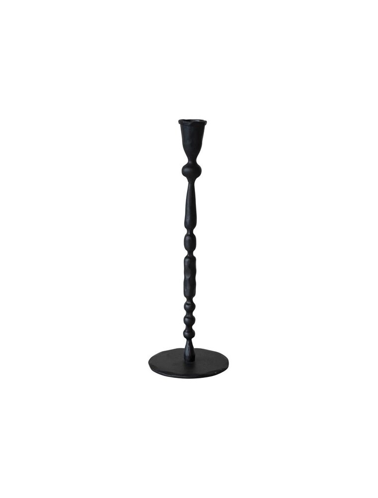 Collected Notions Small Hand-Forged Cast Iron Taper Holder, Black