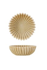 Mineral & Sand Decorative Resin Pleated Bowl