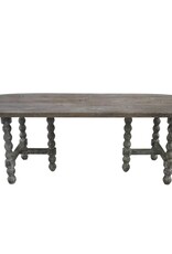 Heirloom 96" Reclaimed Wood Table, Whitewashed