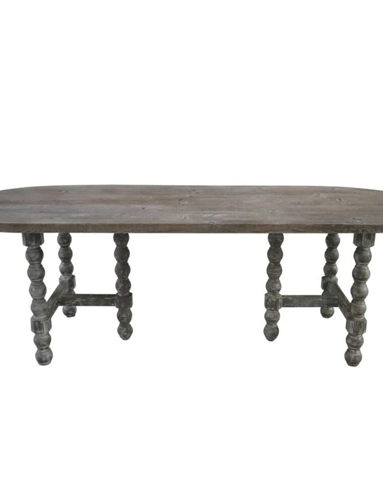 Heirloom 96" Reclaimed Wood Table, Whitewashed